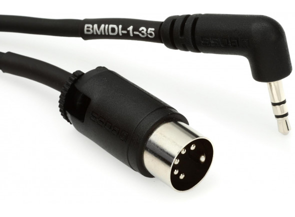 <b>BOSS BMIDI-1-35 cabo ficha TRS stereo angulado 3.5 mm e ficha MIDI standard 5-pinos com 30 centimetros comprimento Garantia Vitalícia</b> <b>BOSS BMIDI-1-35 cabo ficha TRS stereo angulado 3.5 mm e ficha MIDI standard 5-pinos com 30 centimetros comprimento Garantia Vitalícia</b>